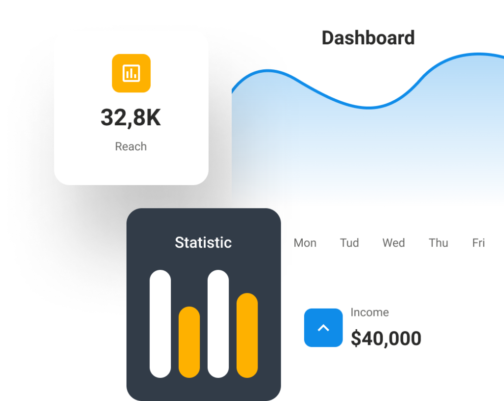 Dashboard und Statistik Bild für Webseiten